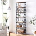 HOMISSUE 84" Industrial Tall Bookshelf with Metal Frame