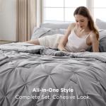 Grey Queen Comforter Set with 7 Pieces