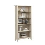 Tall Antique White 5-Shelf Bookcase for Any Room
