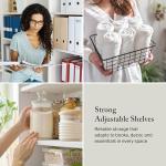 Tall Antique White 5-Shelf Bookcase for Any Room