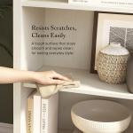 Tall Antique White 5-Shelf Bookcase for Any Room