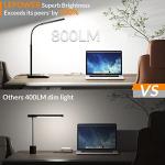 LEPOWER 800LM LED Gooseneck Desk Lamp