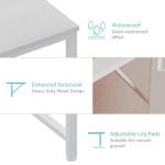 White 47-Inch Computer Desk with Charging Station