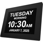 8-inch Digital Clock for Seniors with Alarms