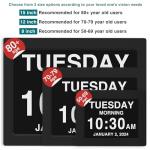8-inch Digital Clock for Seniors with Alarms