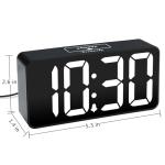 DreamSky Small Digital Alarm Clock with USB Charging