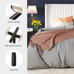 Velvet Queen Bed Frame with Tufted Headboard