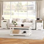 Farmhouse 3-Piece Table Set with USB Charging