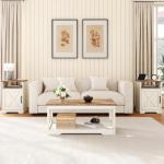 Farmhouse 3-Piece Table Set with USB Charging