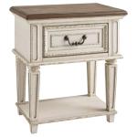 Realyn Cottage Style 1 Drawer Nightstand - Chipped White
