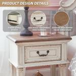 Realyn Cottage Style 1 Drawer Nightstand - Chipped White