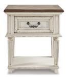 Realyn Cottage Style 1 Drawer Nightstand - Chipped White