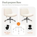 Orange Criss Cross Rolling Office Chair