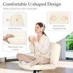 Orange Criss Cross Rolling Office Chair