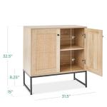 Rattan 2-Door Storage Cabinet for Any Room