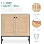 Rattan 2-Door Storage Cabinet for Any Room