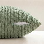 Boho Sage Green Corduroy Throw Pillow Covers - Set of 2