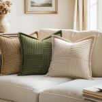 Cozy Set of 2 Boho Striped Pillow Covers