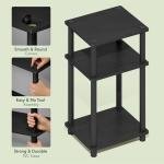 Furinno 3-Tier Turn-N-Tube End Table - Americano/Black