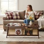 Boho Rattan Coffee Table with Storage Options