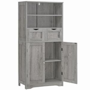 Iwell Tall Storage Cabinet with Adjustable Shelves