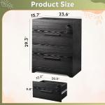 2-Drawer Black Wood File Cabinet with Lock