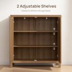 Boho Rattan Sideboard Cabinet with Storage