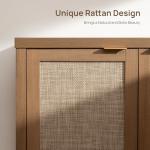 Boho Rattan Sideboard Cabinet with Storage