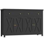 Stylish Black Sideboard Buffet Cabinet with Storage