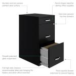 Hirsh Industries Black 3-Drawer File Cabinet