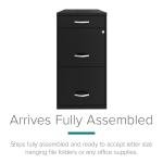Hirsh Industries Black 3-Drawer File Cabinet