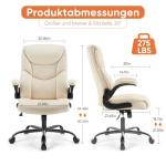 Cream Ergonomic High Back Gaming Office Chair