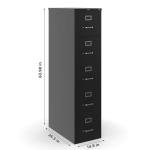 5-Drawer Vertical File Cabinet in Black