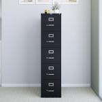5-Drawer Vertical File Cabinet in Black
