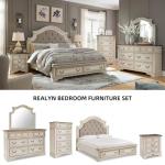 Realyn French Country 3-Drawer Nightstand with Outlets