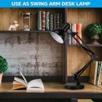 Adjustable Clamp Metal Desk Lamp for Home Office