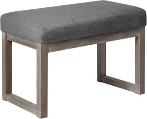27-Inch Grey Rectangle Ottoman Bench for Home