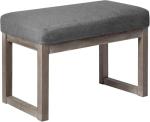 27-Inch Grey Rectangle Ottoman Bench for Home