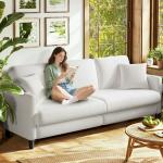 Beige Loveseat Sofa - Cozy, Easy Setup Couch