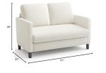 Beige Loveseat Sofa - Cozy, Easy Setup Couch