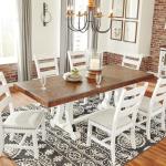 Farmhouse Rectangular Extension Dining Table, Fits 8