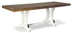Farmhouse Rectangular Extension Dining Table, Fits 8