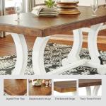 Farmhouse Rectangular Extension Dining Table, Fits 8