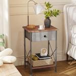 VECELO Modern X-Design Nightstand Set of 2