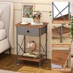 VECELO Modern X-Design Nightstand Set of 2