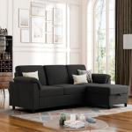 Convertible L-Shaped Sectional Sofa with Pillows