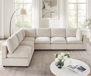 VANOMi 121" Convertible Modular Sectional Sofa