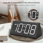 Wooden Digital Alarm Clock with USB Port