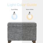 Grey Medium Square Storage Ottoman with Hinged Lid