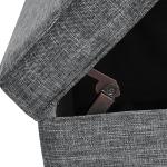 Grey Medium Square Storage Ottoman with Hinged Lid